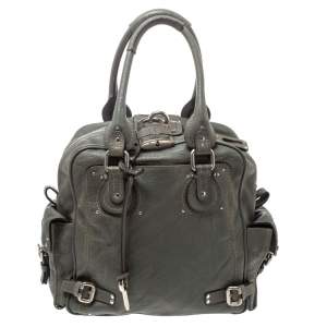 Pre Owned Chloe Grey Leather Paddington Satchel