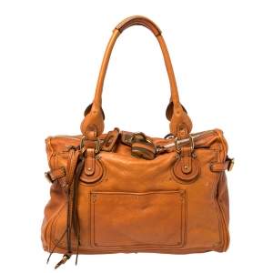 Pre Owned Chloe Brown Leather Large Paddington Satchel