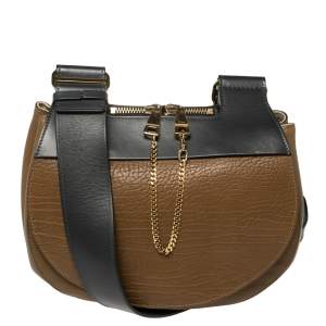 Pre Owned Chloe Tri Color Leather Drew Saddle Bag