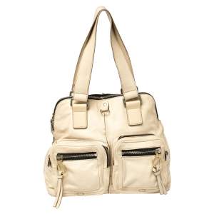 Pre Owned Chloe Cream Leather Large Betty Satchel