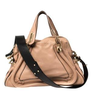 Pre Owned Chloe Old Rose Pink Leather Medium Paraty Shoulder Bag