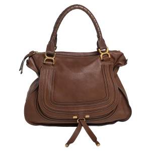 Pre Owned Chloé Brown Leather Large Marcie Satchel