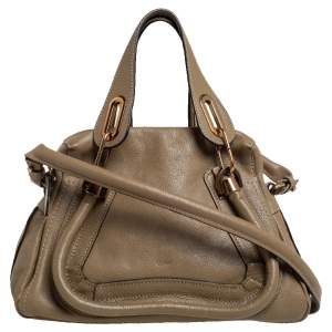 مملوكة مسبقًا حقيبة كتف كلوي باراتي جلد بيج صغيرة