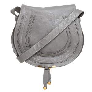 Pre Owned Chloe Taupe Leather Medium Marcie Crossbody Bag