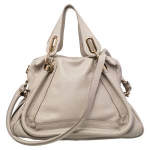 Pre Owned Chloé Beige Leather Medium Paraty Satchel