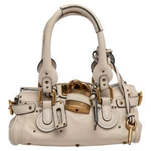Pre Owned Chloe Beige Leather Mini Paddington Satchel 