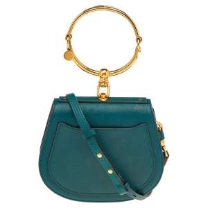 Pre Owned Chloe Sea Green Leather Nile Bracelet Shoulder Bag