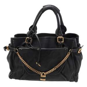 Pre Owned Chloe Black Leather Capsule Paddington Satchel