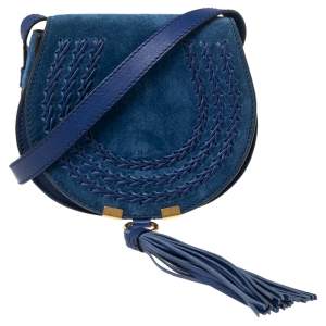 حقيبة كروس كلوي  ميرسي سويدي أزرق داكن صغيرة