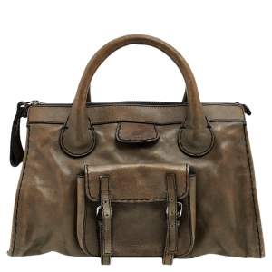 Chloe Olive Green Leather Edith Tote