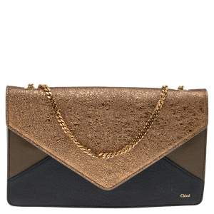 Pre Owned Chloe Multicolor Leather Wallet on Chain Clutch
