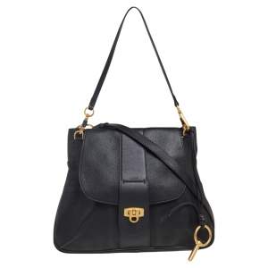 Pre Owned Chloe Black Leather Lexa Shoulder Bag