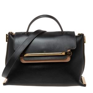 Pre Owned Chloe Tri Color Leather Medium Clare Shoulder Bag