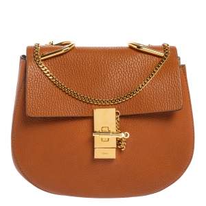 Pre Owned Chloe Brown Leather Medium Drew Shoulder Bag