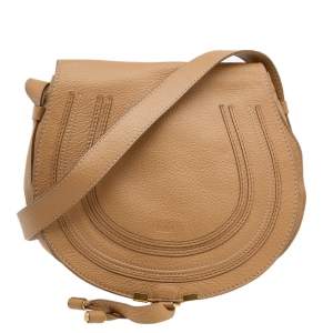 Pre Owned Chloe Caramel Brown Leather Medium Marcie Shoulder Bag