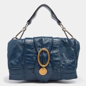 Pre Owned Chloe Navy Blue Leather Shoulder Bag