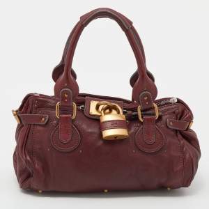 Pre Owned Chloe Crimson Red Leather Medium Paddington Satchel