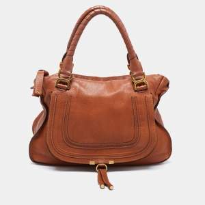 Pre Owned Chloé Brown Leather Medium Marcie Satchel