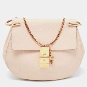 Pre Owned Chloé Cream Leather Medium Drew Shoulder Bag