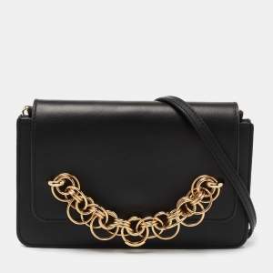 Pre Owned Chloe Black Leather Drew Bijou Clutch