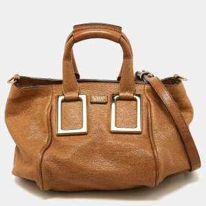 Pre Owned Chloe Bronze Leather Ethel Satchel