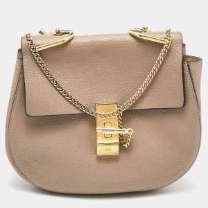 Pre Owned Chloe Beige Leather Medium Drew Shoulder Bag