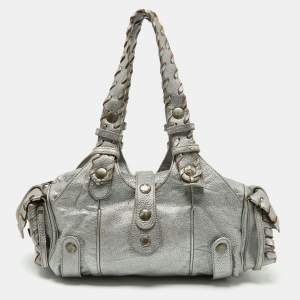 Pre Owned Chloe Silver Leather Silverado Satchel