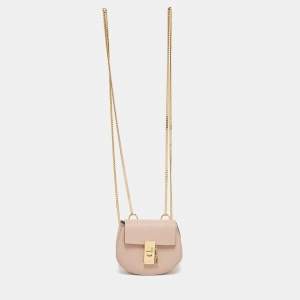 Chloé  Blush Pink Leather Mini Drew Backpack
