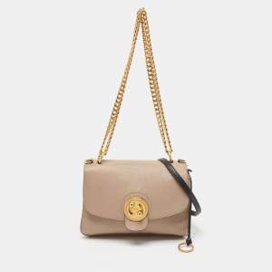 Pre Owned Chloe Grey Leather Mily Shoulder Bag