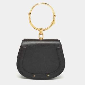 Chloe Black Leather Small Nile Bracelet Bag