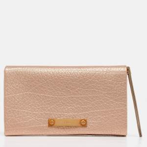 Chloe Rose Gold Leather Bifold Wallet