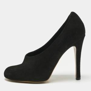 Chloe Black Suede Round Toe Pumps Size 41