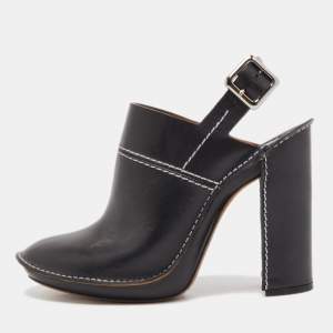 Chloe Black Leather Slingback Pumps Size 39