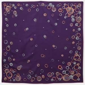 Pre Owned Chopard Purple Happy Spirit Silk Scarf