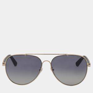 Chopard Shiny Rose Gold, Brown & Smoke Gradient Aviator Sunglasses