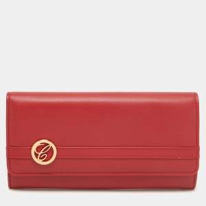 Chopard Red Leather Flap Continental Wallet