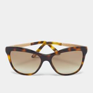 Chopard Tortoise Brown Gradient SCH189S Crystals Cat Eye Sunglasses