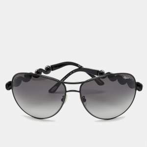 Chopard Black Tone/Grey Gradient Embellished Swirl SCH803S Aviator Sunglasses