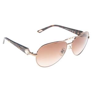 Chopard Brown Havana Crystal Embellished / Brown Gradient SCH 997S Aviator Sunglasses