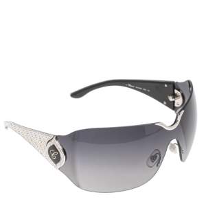 Chopard Silver Crystal Emellished SCH 883S Shield Sunglasses