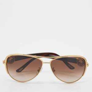 Chopard Havana Brown Brown Gradient SCH A60S Emblished Aviator Sunglasses
