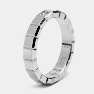 Chopard Ice Cube Diamond 18k White Gold Band Ring Size 56