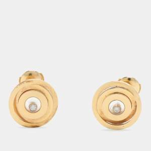 Chopard 18k Yellow Gold Happy Spirit Range Diamond Earrings