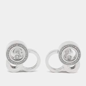 Chopard  Happy Bubble Diamonds 18k White Gold Earrings
