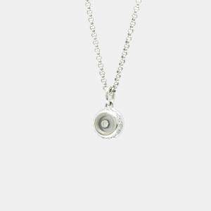 Chopard 18K White Gold Diamond Miss Happy Necklace 