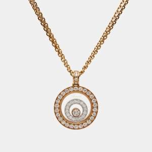 Chopard Happy Spirit Diamonds 18k Two Tone Gold Necklace