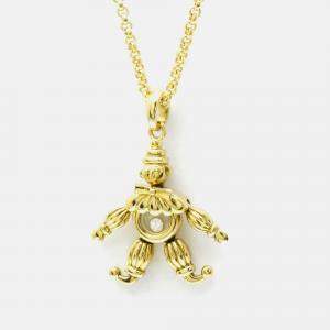 Chopard Happy Diamonds 18K Yellow Gold and Diamond Pendant Necklace