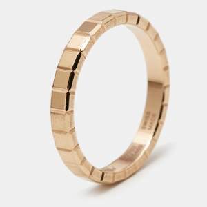 Pre Owned خاتم شوبارد مكعب ثلج ذهب وردي عيار 18 مقاس 49