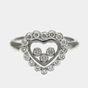 Pre Owned Chopard Happy Diamonds 18K White Gold Diamonds Ring EU 55