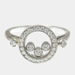 مملوكة مسبقًا خاتم شوبارد هابي دايموند ألماس وذهب أبيض عيار 18 مقاس 52